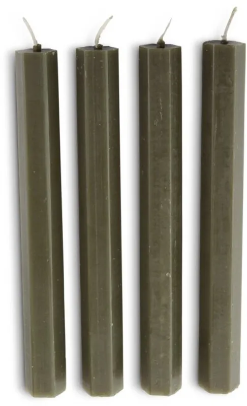 Vela candelabro HOLME H20cm oliva 4u/pk en Verde oliva - Velas y Portavelas, Uruguay | JYSK