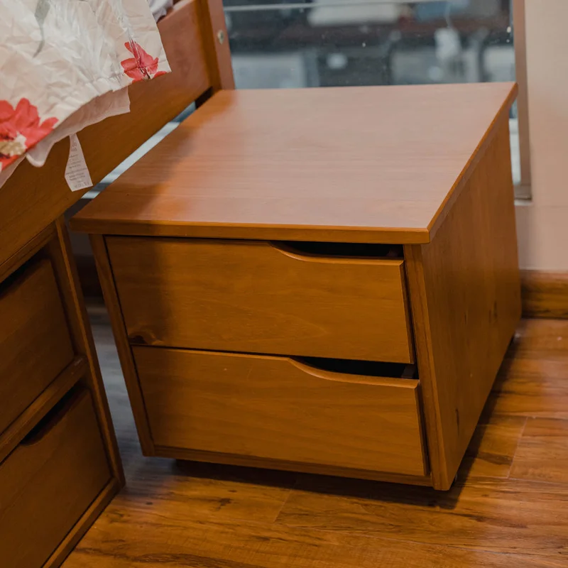 Cama Madera Maciza Con Cajones - Queen - Natural en Marrón - Dormitorio, Uruguay | Ecowood, vista 4
