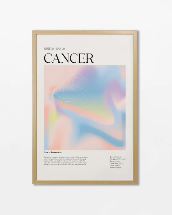 Signo Cancer en Multicolor - Láminas, Uruguay | La Cuadrería