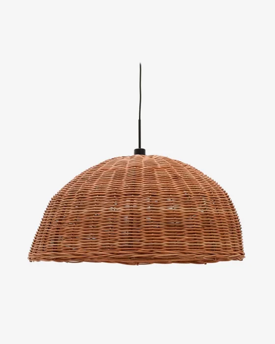 Pantalla para lámpara de techo Jornets de ratán con acabado natural Ø 80 cm en Madera natural - Muebles para el exterior, Uruguay | Kavehome