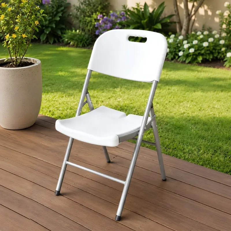 Silla de exterior plegable blanca en Blanco - Muebles para el exterior, Uruguay | Rústico Hogar