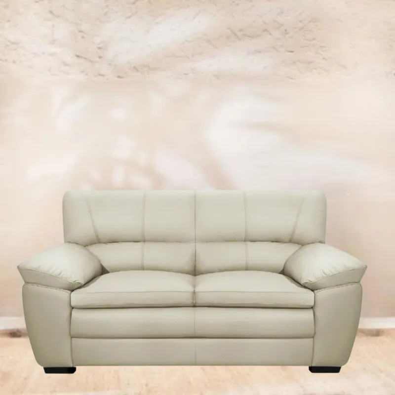 Sillón 100% Cuero - 2 Cuerpos Premium - Arena en Beige - Sillones y sofás, Uruguay | Nario Hogar