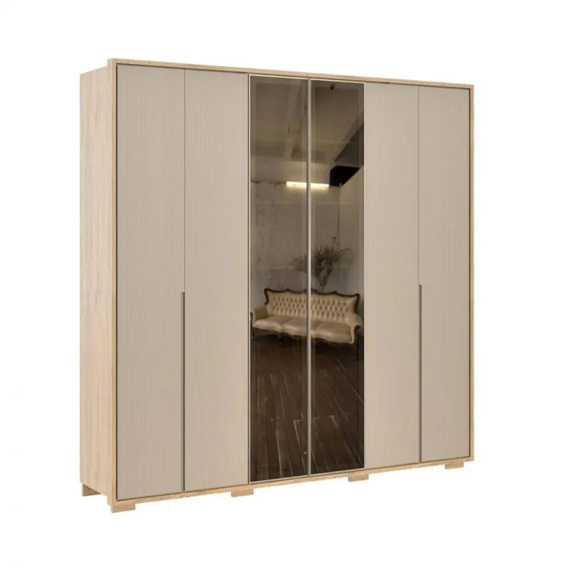 Ropero 6 puertas Reflecta 2.4 - Moderna - Hanover en Beige - Roperos y placares, Uruguay | Rústico Hogar