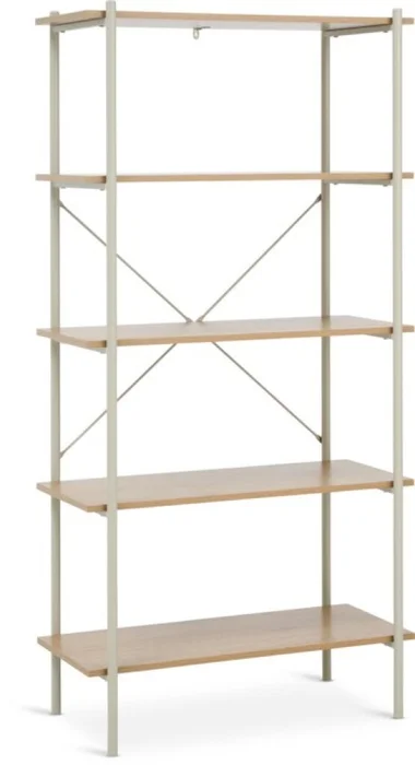 Estantería VANDBORG 5 estantes /roblebeige en Madera natural - Bibliotecas, Uruguay | JYSK