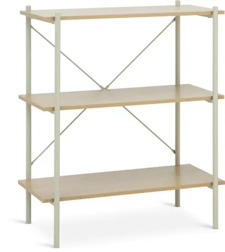 Estantería VANDBORG 3 estantes roble/beige en Madera natural - Bibliotecas, Uruguay | JYSK
