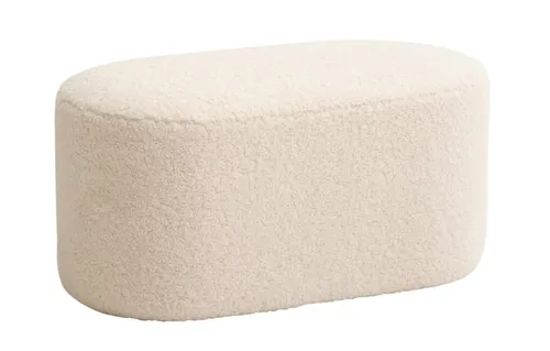 Puf OREBO 84x45 felpa crudo en Blanco - Butacas, banquetas y puffs, Uruguay | JYSK