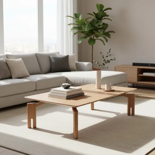 Mesa de Centro Atlas - Carvalho en Beige - Mesas de living, Uruguay | NYR
