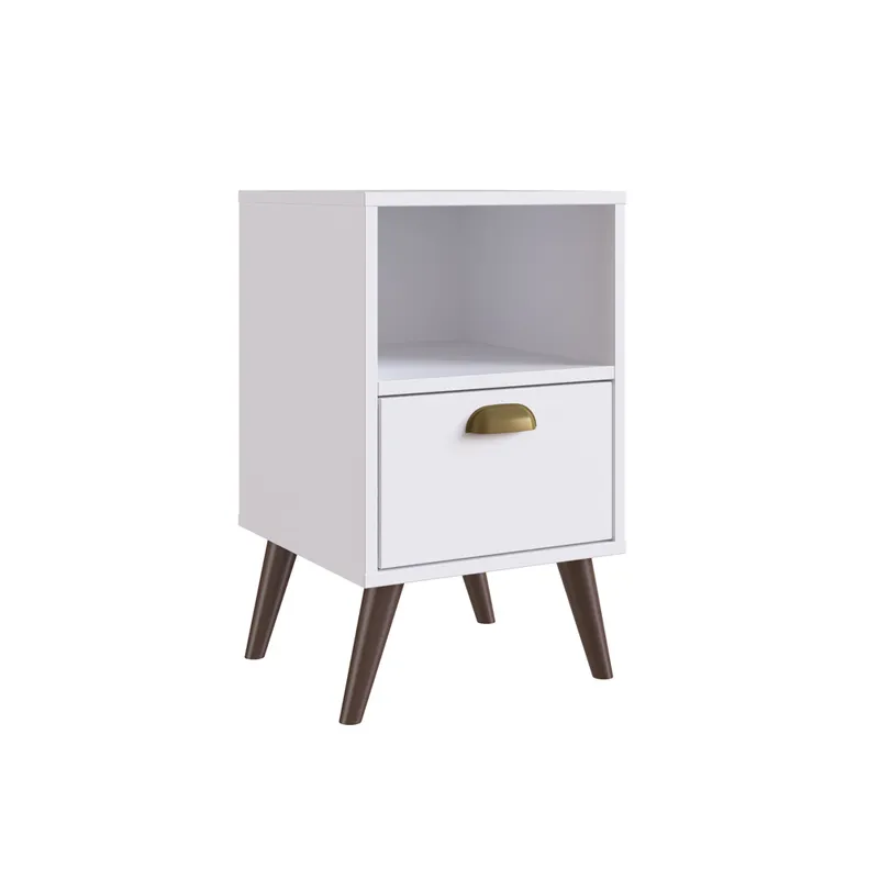 Mesa De Luz Living Dormitorio 1 Cajon Auxiliar Mesita en Blanco - Mesas de luz, Uruguay | Muebles Express