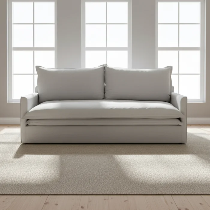 Sofa 4 Cuerpos Tela Gris Alaska en Gris - Sillones y sofás, Uruguay | Divino
