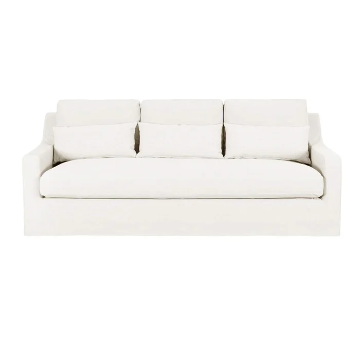 Sofá 3 Cuerpos Tela Natural-beige Singapur Crudo en Blanco - Sillones y sofás, Uruguay | Divino, vista 2