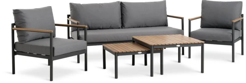 Juego de jardín ODDESUND 4-5 personas gris en Gris - Muebles para el exterior, Uruguay | JYSK