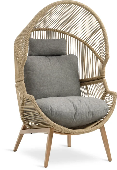 Sillón de exterior HALVREBENE natural en Madera natural - Muebles para el exterior, Uruguay | JYSK, vista 2