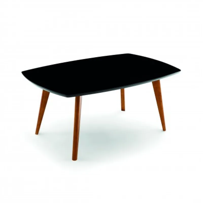 MESA DE COMEDOR MADERA CLARA C/VIDRIO 4MM en Negro - Mesas de comedor, Uruguay | Champagne Home