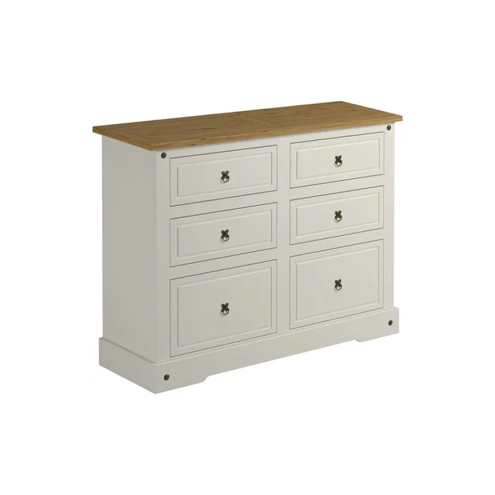 Cómoda Cajonera 6 Cajones Madera Natural-beige Smile en Beige - Cómodas, Uruguay | Divino, vista 2
