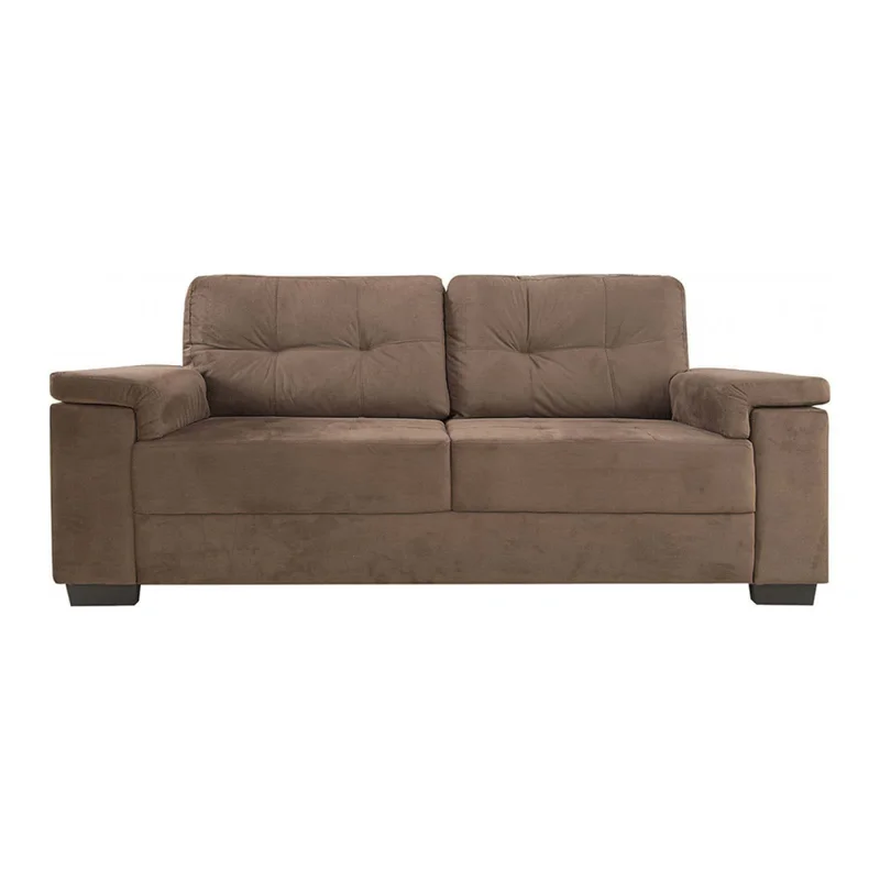 Sillón 3 Cuerpos Tela Marron Luares Choc. en Marrón - Sillones y sofás, Uruguay | Divino, vista 3