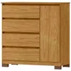 Comoda Cajonera Vega para Dormitorio 4 Cajones con Rieles Telescópicos y 1 Puerta - Marrocos - Cómodas, Uruguay | Mulata, vista 4 de 6