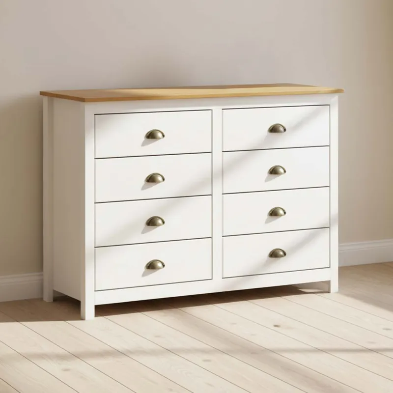 Cómoda Pino Natural-beige Topazio en Blanco - Cómodas, Uruguay | Divino