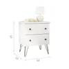 Mesa de luz Americana Plus - 2 Cajones - Blanco en Blanco - Mesas de luz, Uruguay | Rústico Hogar, vista 3 de 4