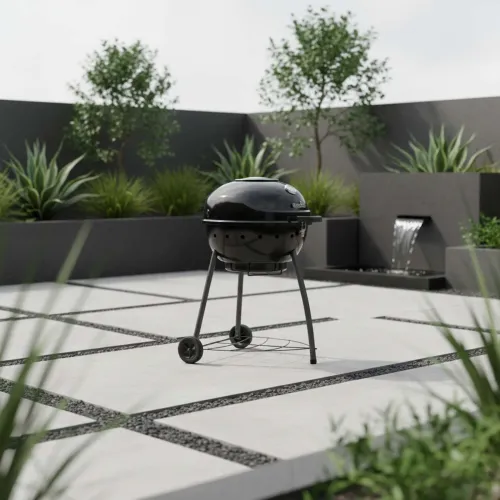 Parrilla Barbacoa A Carbón Acero-inoxidable Kettleman en Negro - Exterior, Uruguay | Divino