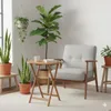 MESA OVAL BAMBOO 61X42X66CM PLEGABLE en Madera natural - Mesas de comedor, Uruguay | Decohogar, vista 3 de 3