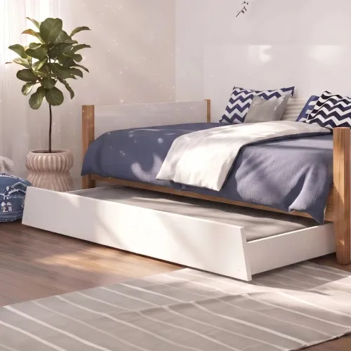 Cama Auxiliar - Simba - Blanco en Blanco - Dormitorio, Uruguay | Ecowood