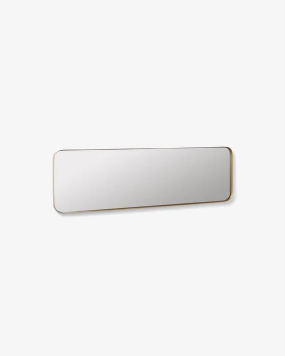 Espejo Marco de acero 30 x 100 cm dorado en Amarillo - Espejos, Uruguay | Kavehome, vista 3