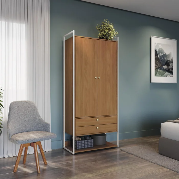 Closet Abierto Modular P48 - Linea Industrial en Madera natural - Roperos y placares, Uruguay | Balton, vista 9