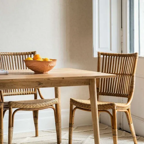MESA COMEDOR NORDICA - OLMO NATURAL - 1.50 X 0.90 MTS - Mesas de comedor, Uruguay | La Iberica