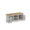 Rack 2 puertas 1 Estante - 120cm - Línea Monterrey - Blanco en Blanco - Muebles para TV, Uruguay | Ecowood, vista 4 de 4