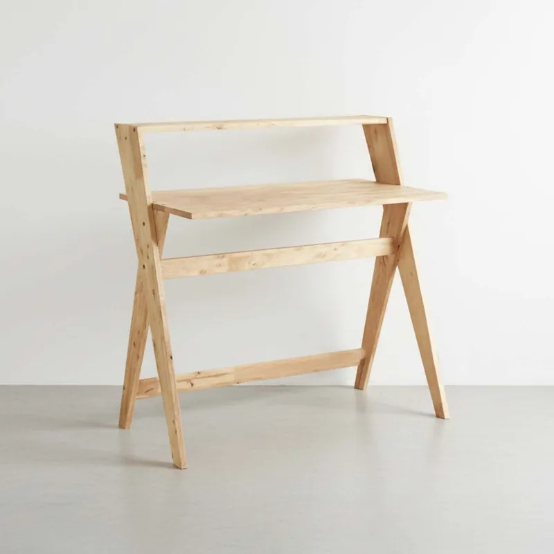 Escritorio Madera Natural-beige Zigzag en Madera natural - Escritorios, Uruguay | Divino