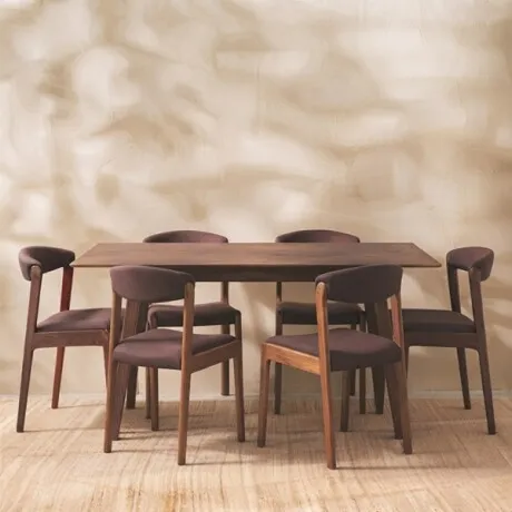 Juego De Comedor Megan en Marrón - Mesas de comedor, Uruguay | Aihaus