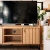 Rack Trendy 160cm - Marrón Claro (Pie Negro) - Muebles para TV, Uruguay | Berna home, vista 3 de 8