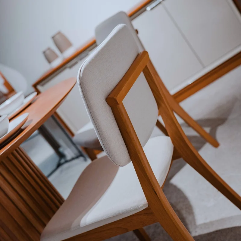 Silla de Comedor Classic - Línea Manhattan - Lino/Natural en Beige - Sillas, Uruguay | Rústico Hogar, vista 5