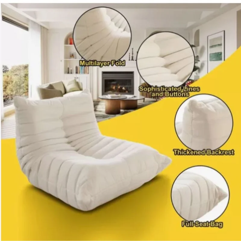Sillon Lazy Sofa - Blanco en Blanco, Uruguay | La Cueva Muebles, vista 5