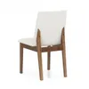 Silla Tapizada Respaldo Curvo Patas Madera en Beige - Sillas, Uruguay | Champagne Home, vista 3 de 3