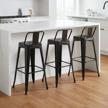 Taburete Tolix - Negro en Negro - Sillas, Uruguay | La Cueva Muebles, vista 9