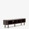 Mueble TV Mailen 2 puertas en chapa de fresno - con acabado oscuro 200 x 50 cm en Negro - Muebles para TV, Uruguay | Kavehome, vista 9 de 10