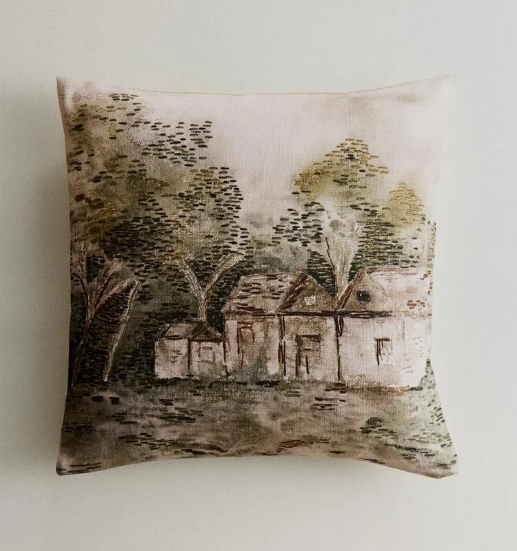 FUNDA COJÍN ESTAMPADO PAISAJE - Textiles, Uruguay | Zara Home