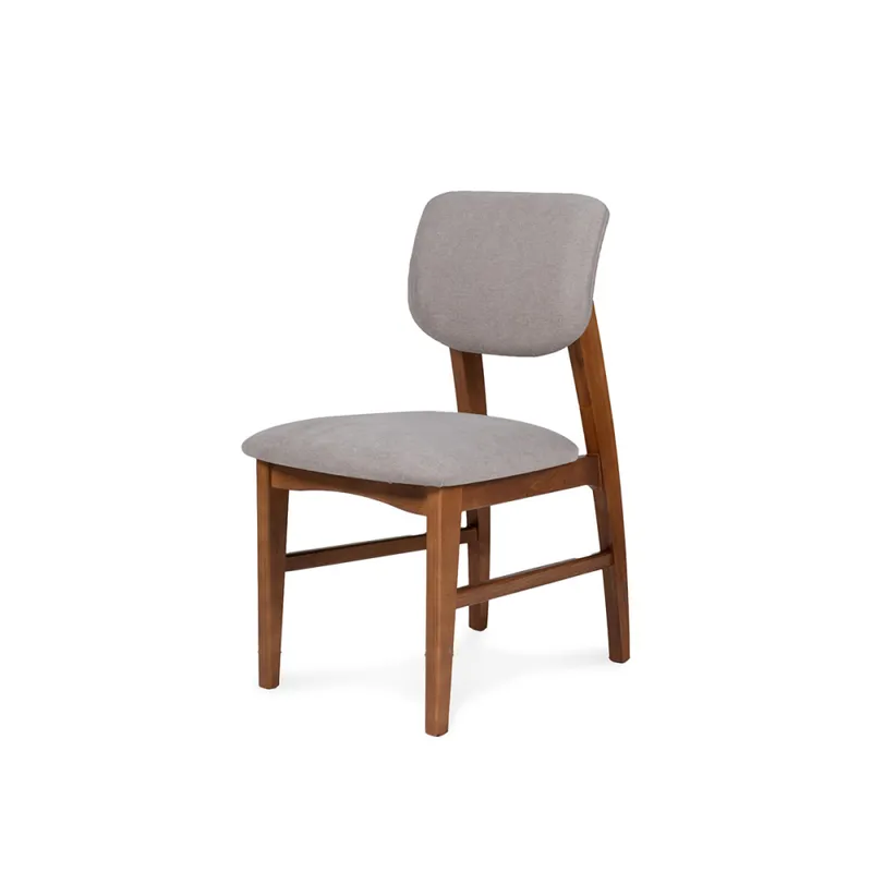 Silla Cordial - Nogal - Tela Rústica - Tostado (CH) en Beige - Butacas, banquetas y puffs, Uruguay | NYR