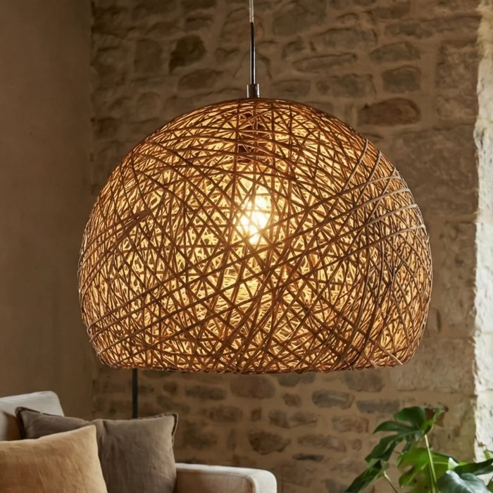 Lámpara colgante Brisa 30cm en Madera natural - Lámparas colgantes, Uruguay | La Perla, vista 2