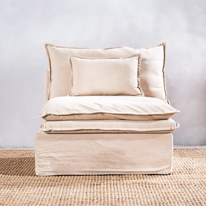 Módulo Stephen Central 95cm Beige en Beige - Sillones y sofás, Uruguay | Aihaus