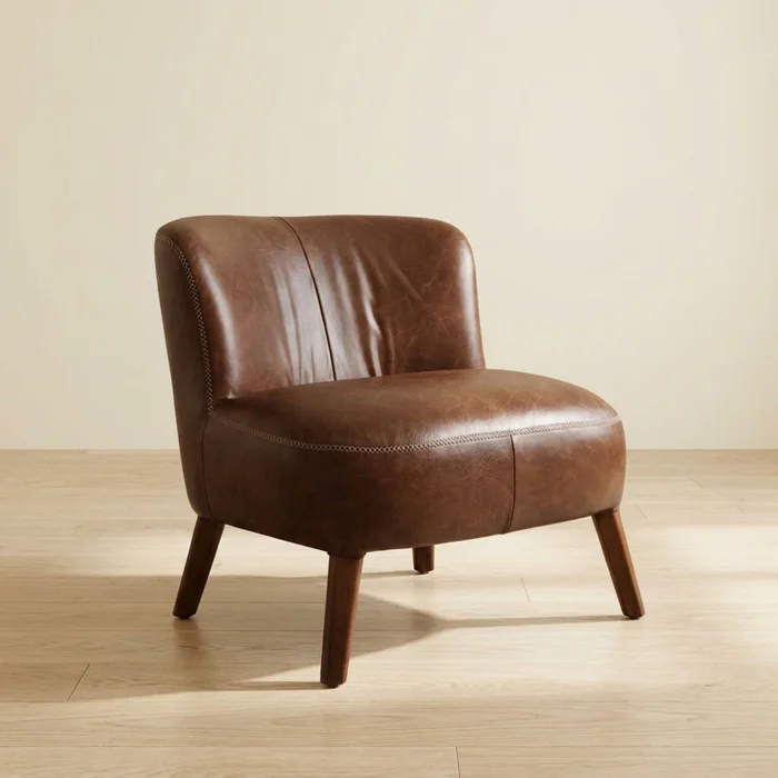 Butaca Cuero-100-natural Marron Vita Choc. en Marrón - Sillones y sofás, Uruguay | Divino