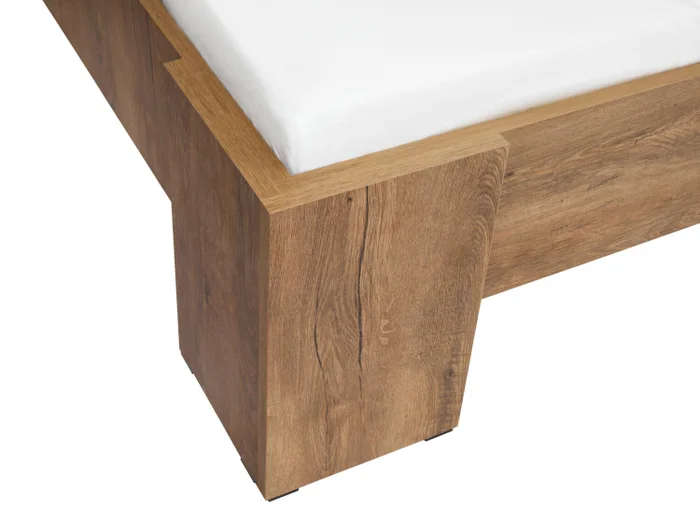 Estructura cama VEDDE 2 Plazas 140x200 roble en Madera natural - Dormitorio, Uruguay | JYSK, vista 2
