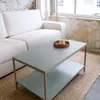 Mesa de Centro Ratona Rectangular Tapa Doble (Verde y Hierro Dorado) - Mesas de living, Uruguay | Berna home, vista 2 de 4