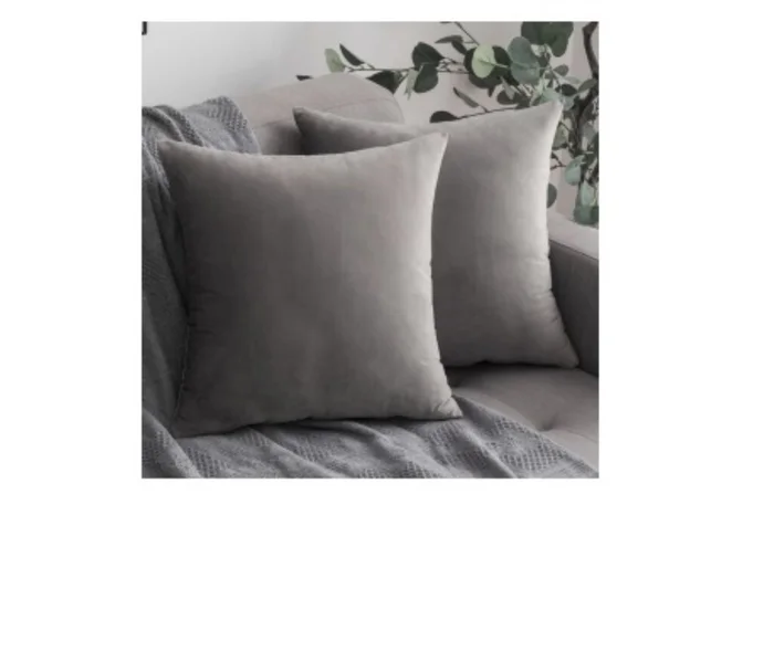 Almohadón Velvet Grey en Gris - Textiles, Uruguay | Finkel