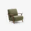 Butaca Meghan de chenilla - de chenilla verde y madera maciza de fresno con acabado nogal FSC Mix Credit en Verde - Butacas, banquetas y puffs, Uruguay | Kavehome, vista 9 de 9