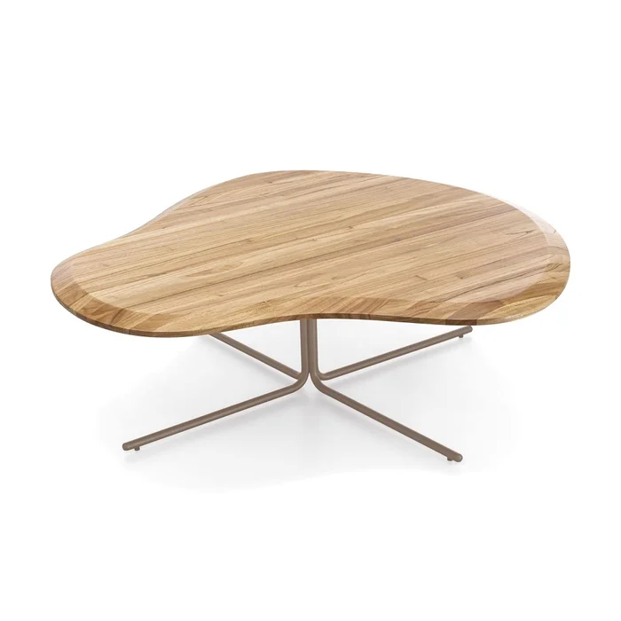 MESA DE CENTRO PANTE - TAPA MADERA CLARA CINAMOMO - BASE GRAFITO en Multicolor - Mesas de living, Uruguay | Champagne Home