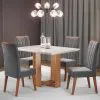 Juego Comedor Mesa 4 Sillas Carvalho/blanco Vicenza en MIEL OFF WHITE - Mesas de living, Uruguay | Soy Hogar, vista 2 de 4