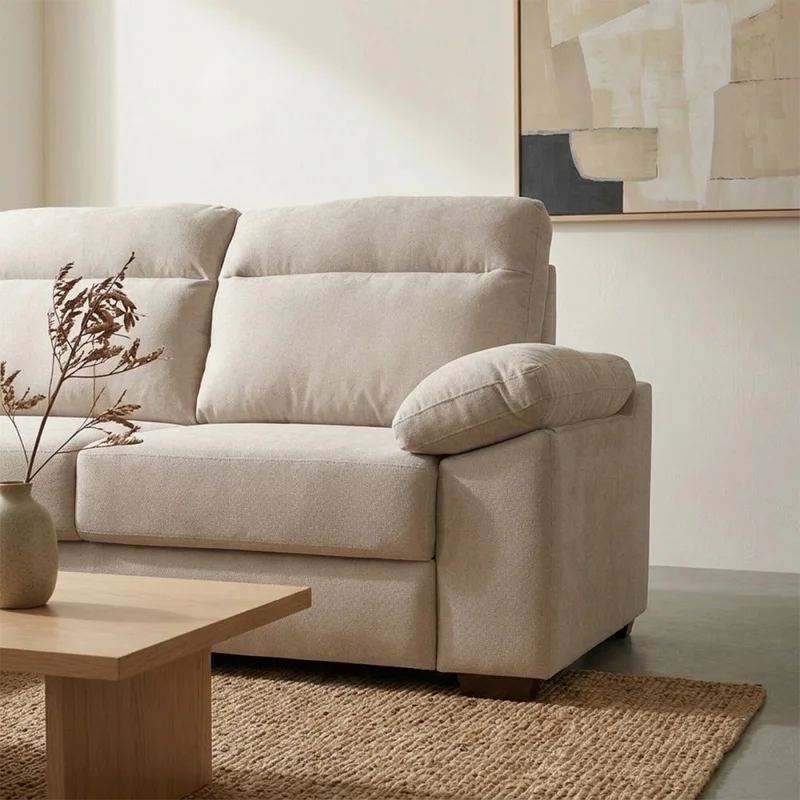 Rinconera Owen - Tela Microfibra - Chaise izquierdo - 12072 (Beige) en Beige - Sillones y sofás, Uruguay | NYR, vista 3