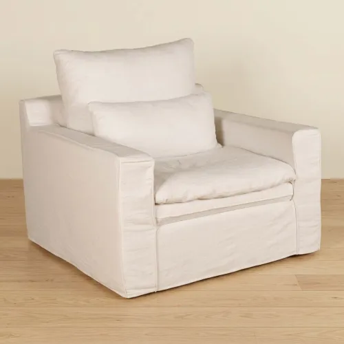 Sofá 1 Cuerpo Tela Natural-beige Positano Beige en Beige - Sillones y sofás, Uruguay | Divino